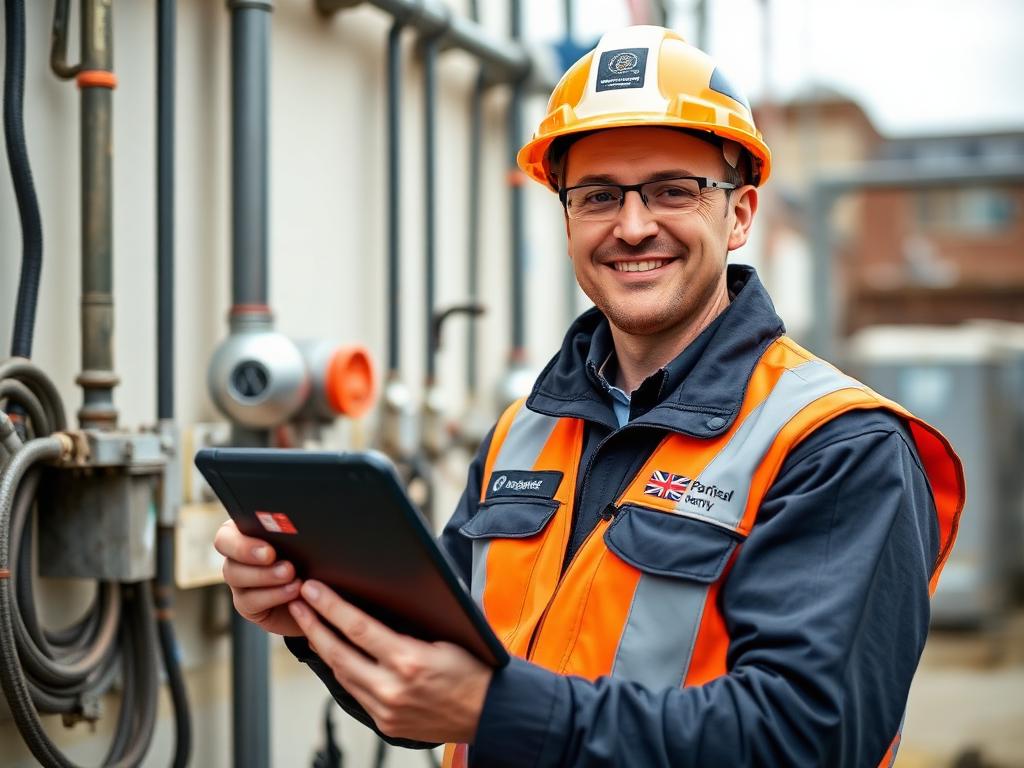 Affordable Websites Bristol — British electrician with tablet on jobsite, Smarter Website Launch